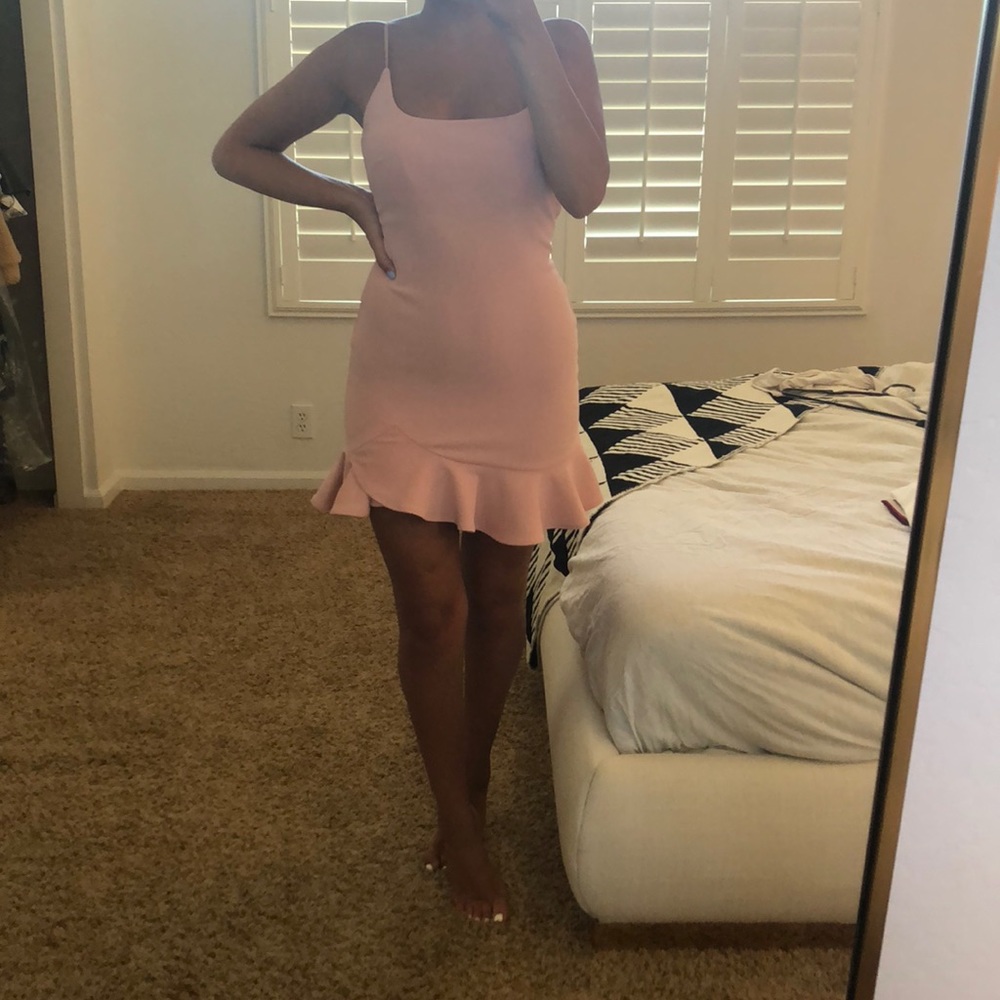 WhiteFoxBoutique baby pink ruffle dress!